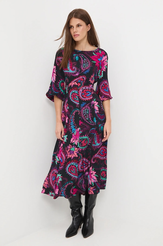 Φόρεμα Medicine εμπριμέ μαύρο RW25-SUD603