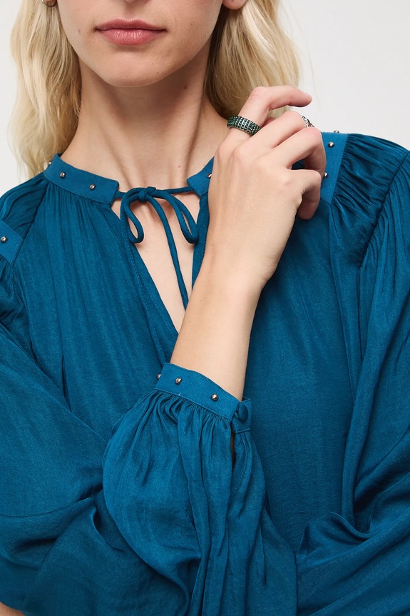 Šaty dámske mini hladká RW25-SUD703 tyrkysová