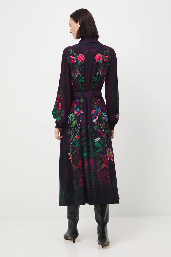 Oblečenie Šaty dámske midi so vzorovaným opaskom RW25-SUD900 viacfarebná