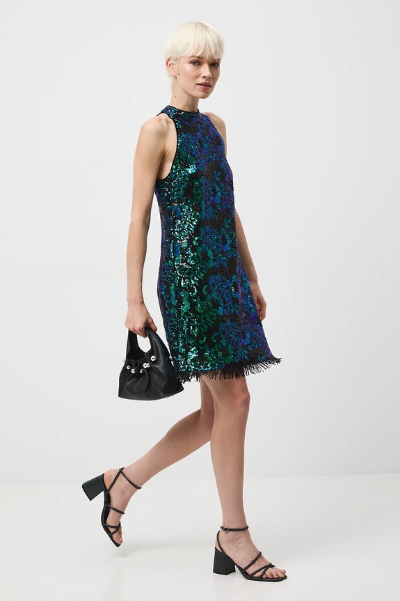 Šaty dámske mini s flitrami RW25-SUDA10 viacfarebná RW25