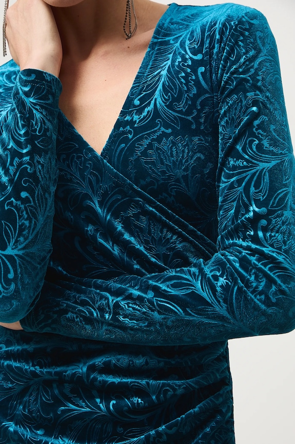 Šaty dámske mini zamatová RW25-SUDA15 tyrkysová