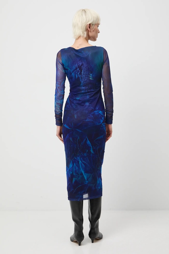 Sukienka damska midi z kolekcji Zdzisław Beksiński x Medicine multicolor RW25-SUDA52