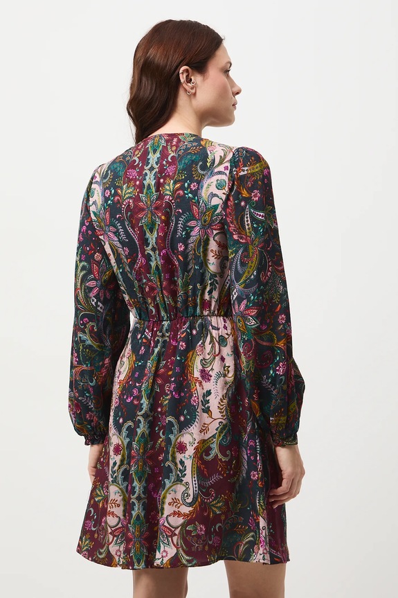 Odzież Sukienka midi z wiskozy wzorzysta RW25-SUDC01 multicolor