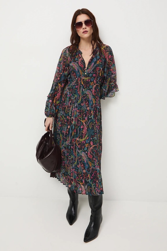 Sukienka midi wzorzysta RW25-SUDC04 multicolor RW25