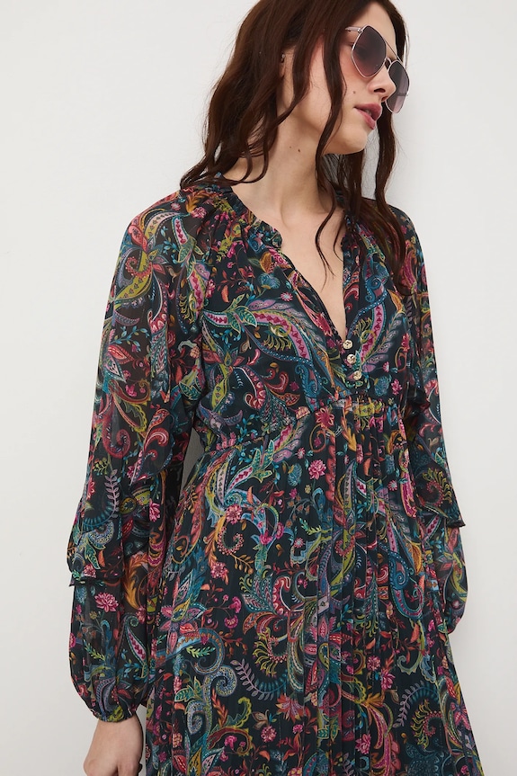 Sukienka midi wzorzysta multicolor RW25-SUDC04