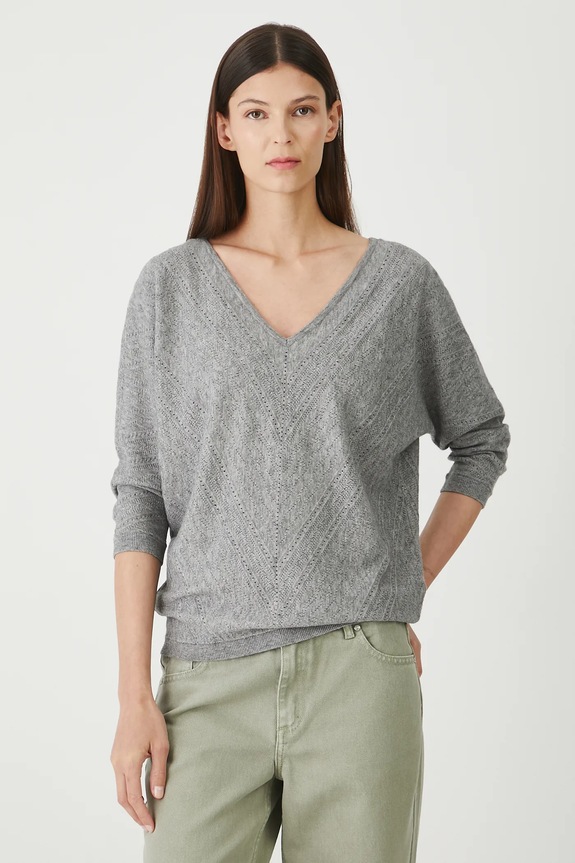 Medicine sweter regular szary RW25-SWD020