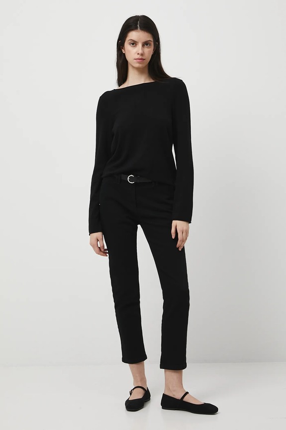 Sweter damski z wiskozą RW25-SWD033 czarny RW25