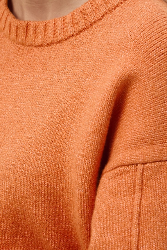 Sweter damski melanżowy RW25-SWD063 pomarańczowy