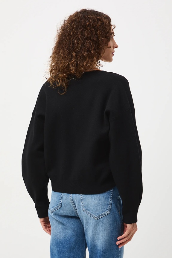 Sweter damski z wiskozą czarny RW25-SWD064