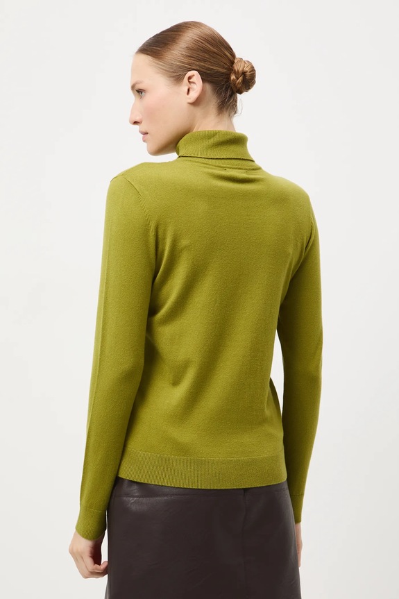 Odzież Sweter damski gładki z wiskozą RW25-SWD071 zielony