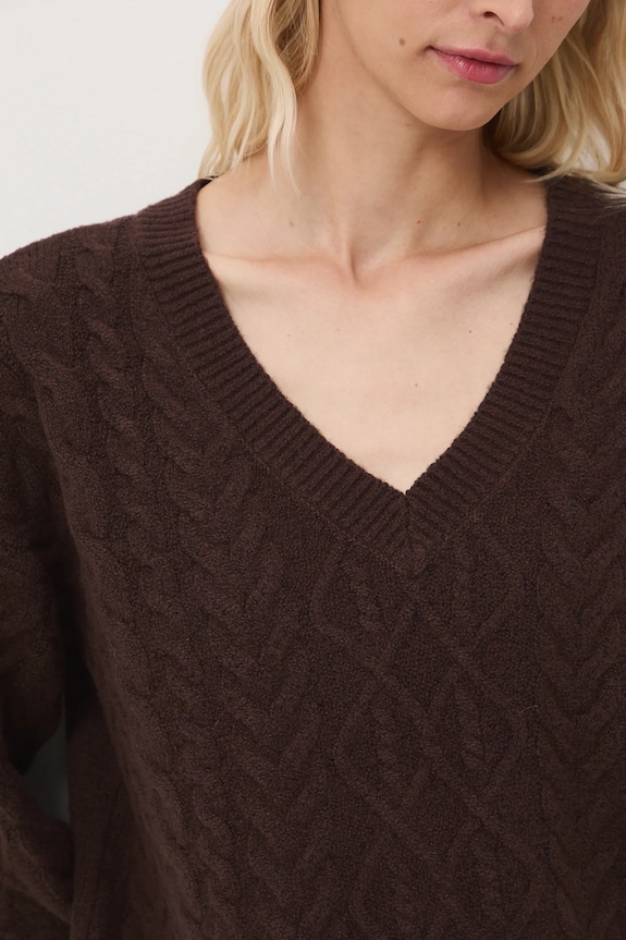 Medicine sweter RW25-SWD073 brązowy