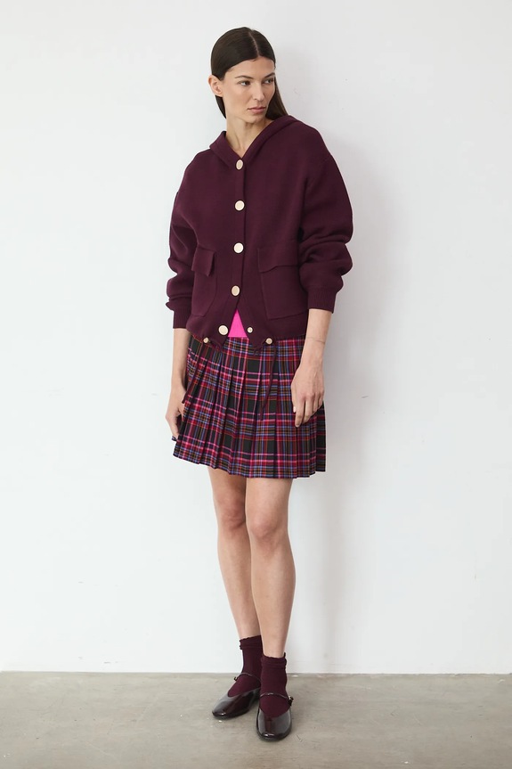 Medicine cardigan oversize granata RW25-SWD407