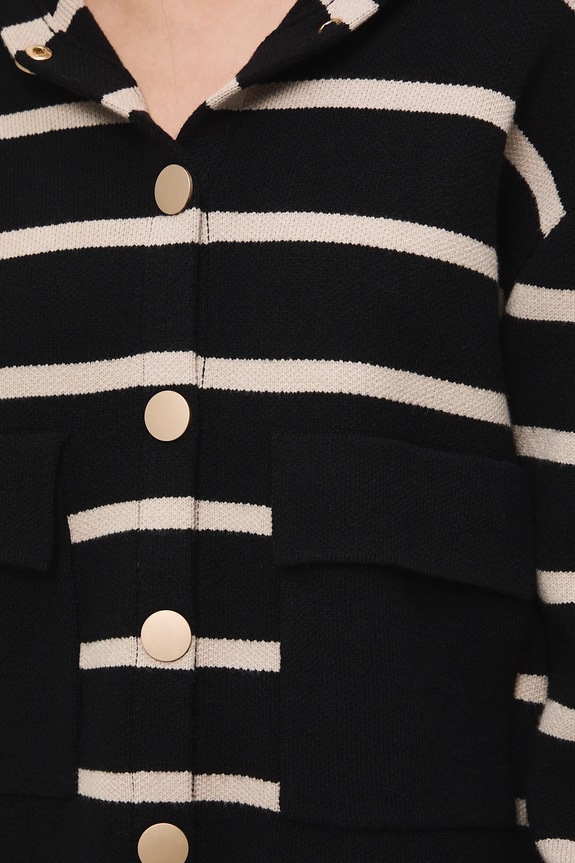 Dámský kardigan s kapucí RW25-SWD407 černá