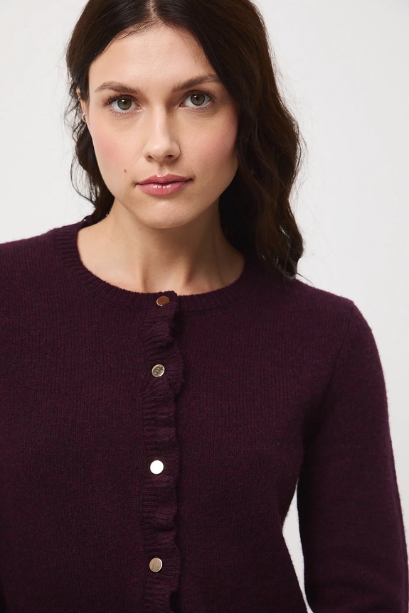 Medicine cardigan in lana granata RW25-SWD503