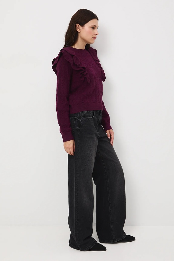 Medicine sweter RW25-SWD508 bordowy RW25