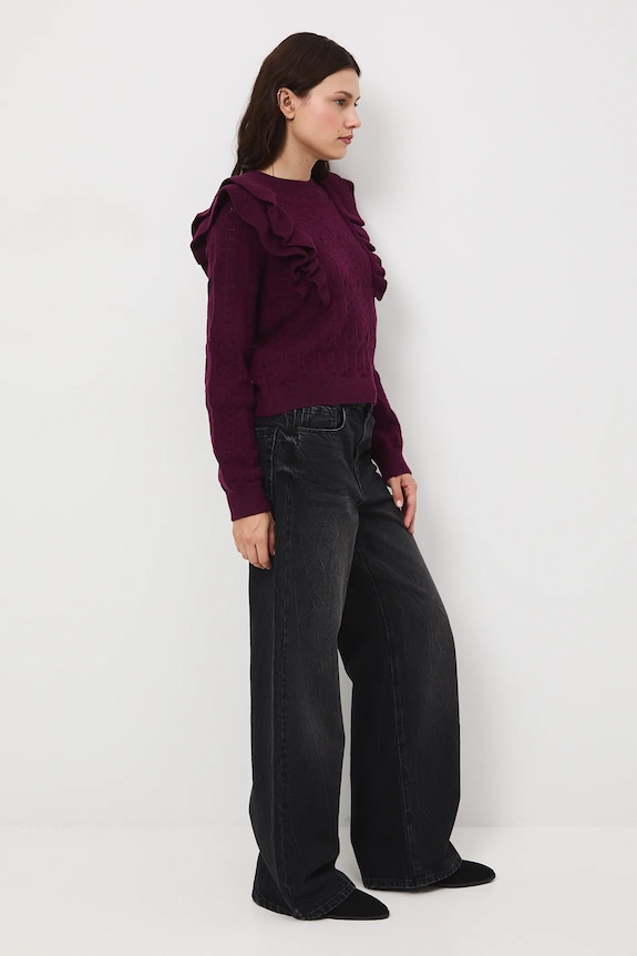 Medicine sweter RW25-SWD508 bordowy RW25
