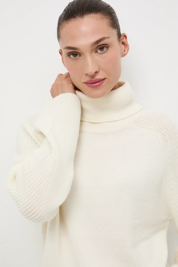 Pulover od merino vune Medicine bež RW25-SWD812