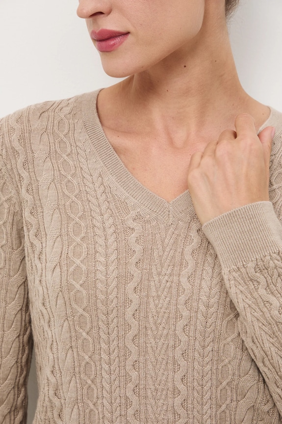 Sveter z merino vlny Medicine RW25-SWD813 béžová
