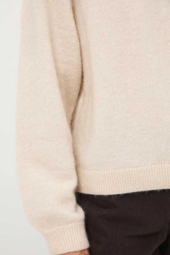 Sweter damski z moherem i wełną RW25-SWD820 beżowy