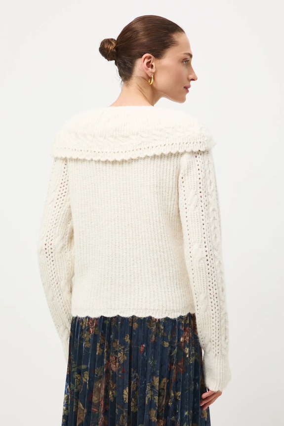 Odzież Sweter damski ażurowy RW25-SWD822 beżowy