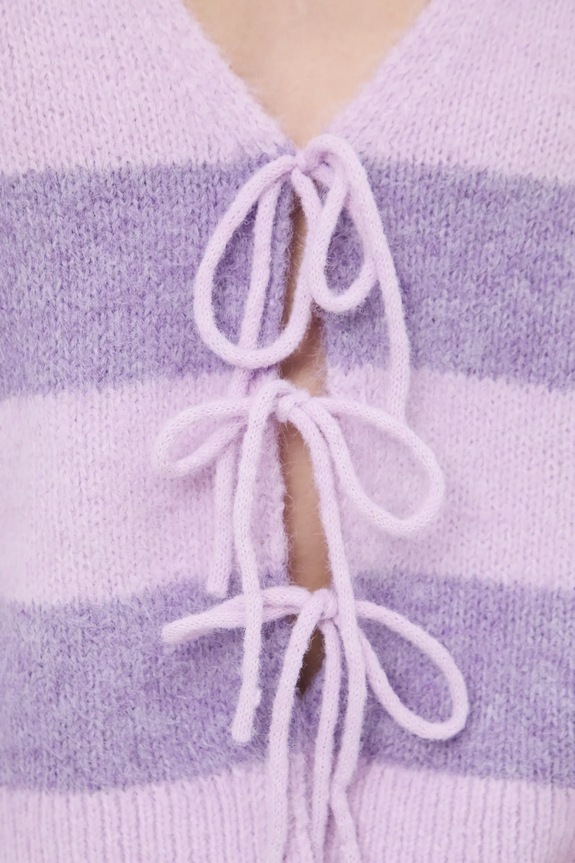 Kardigan damski z domieszką wełny RW25-SWD901