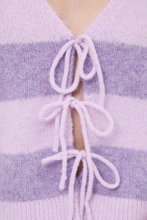 Kardigan damski z domieszką wełny RW25-SWD901