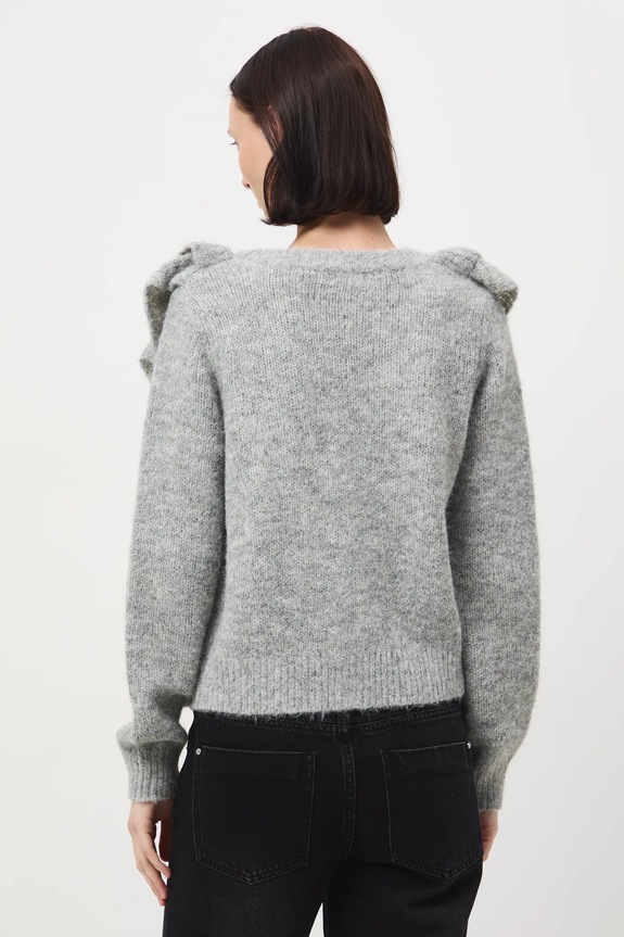Odzież Kardigan damski z domieszką wełny RW25-SWD907 szary