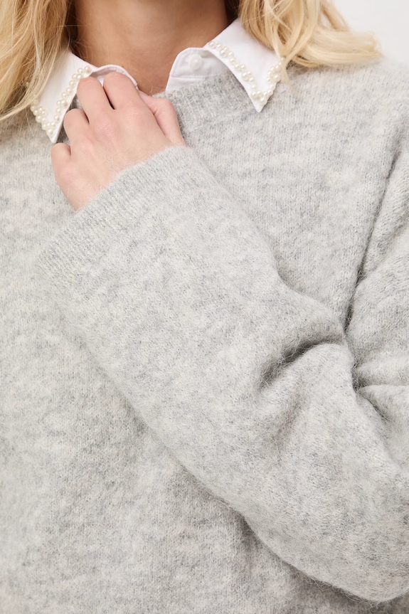 Pulover z volno alpake Medicine RW25-SWDA13 siva