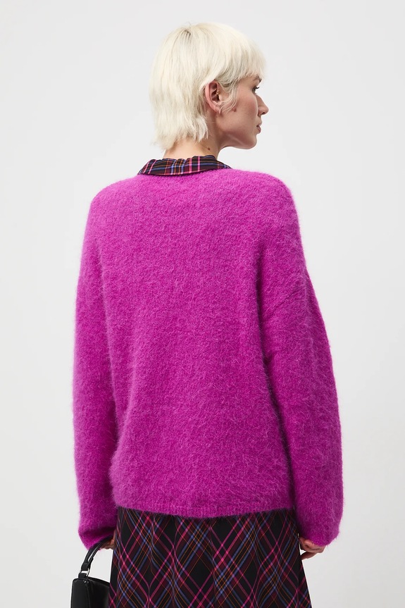 Oblačila Pulover z volno alpake Medicine RW25-SWDA13 vijolična