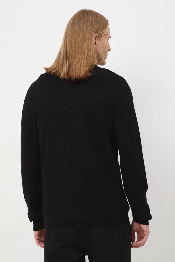 Odzież Kardigan męski gładki z wiskozą RW25-SWM508 czarny