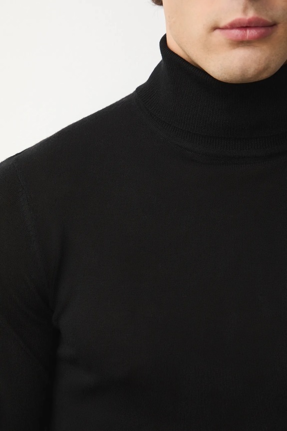 Medicine pulover din lână merino RW25-SWM700 negru