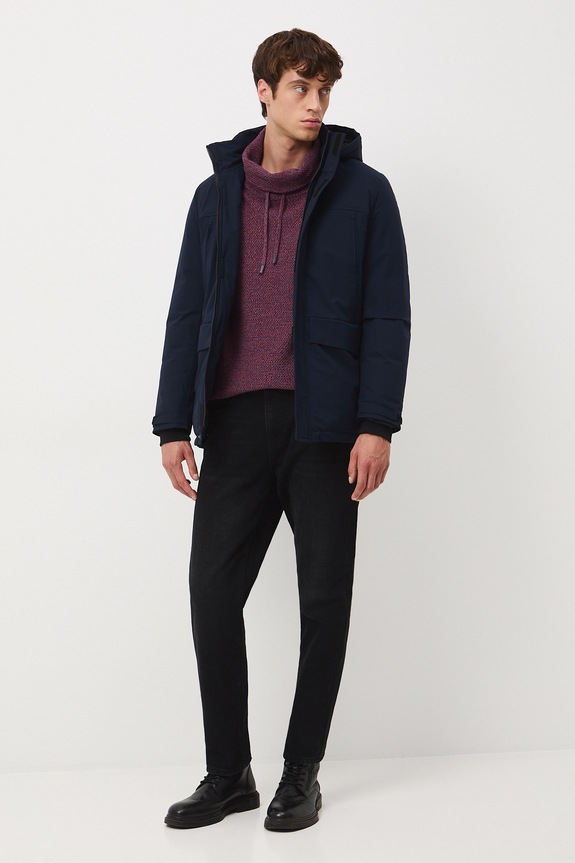 Sweter bawełniany męski melanżowy RW25-SWM713 bordowy RW25