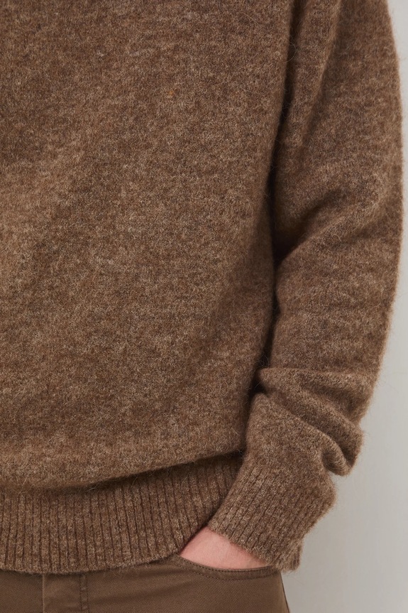 Sweter męski z wełną alpaki i wełną owczą RW25-SWM805