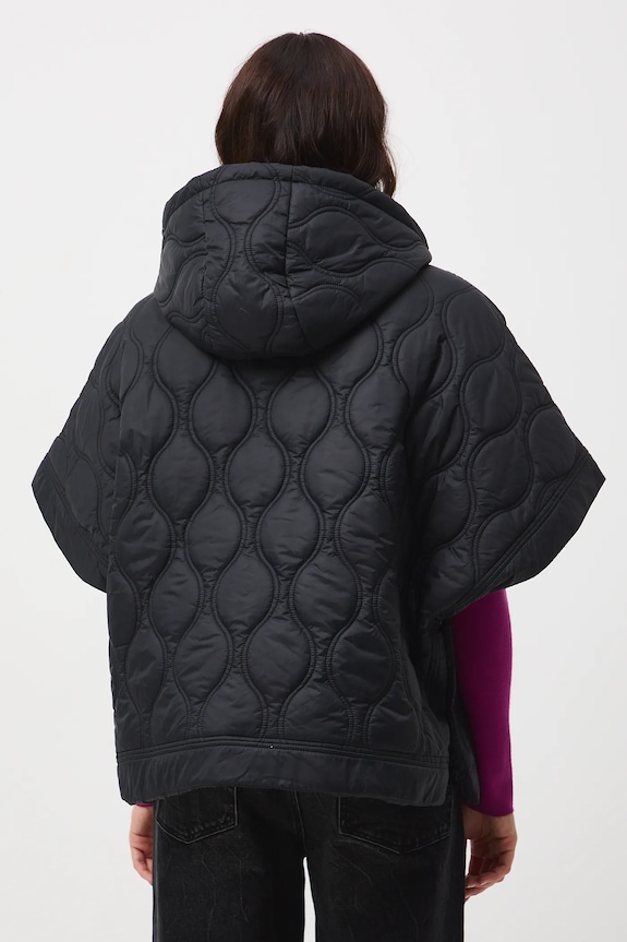 Odzież Poncho damskie pikowane RW25-SYD503 czarny