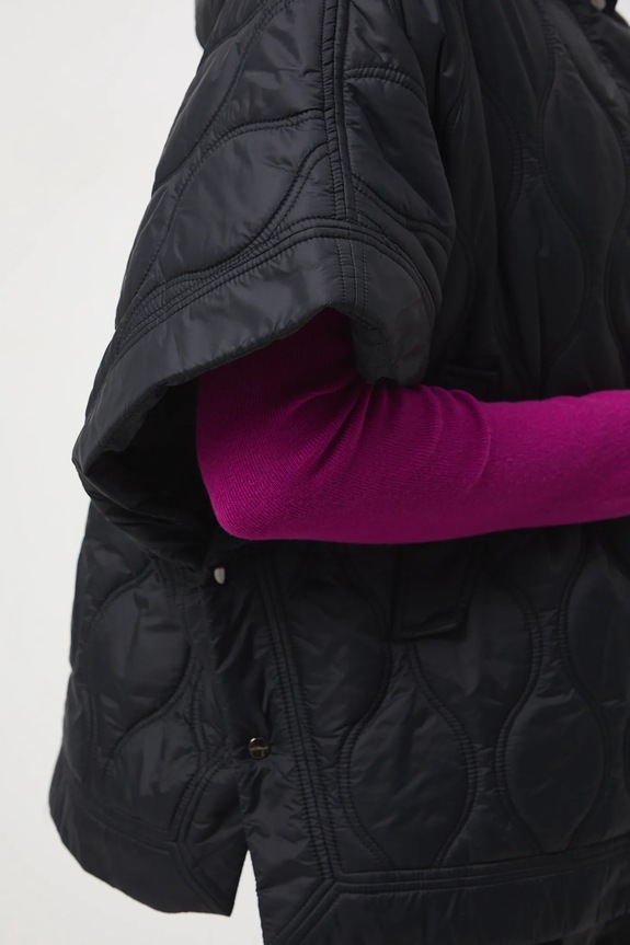 Poncho damskie pikowane RW25-SYD503 czarny