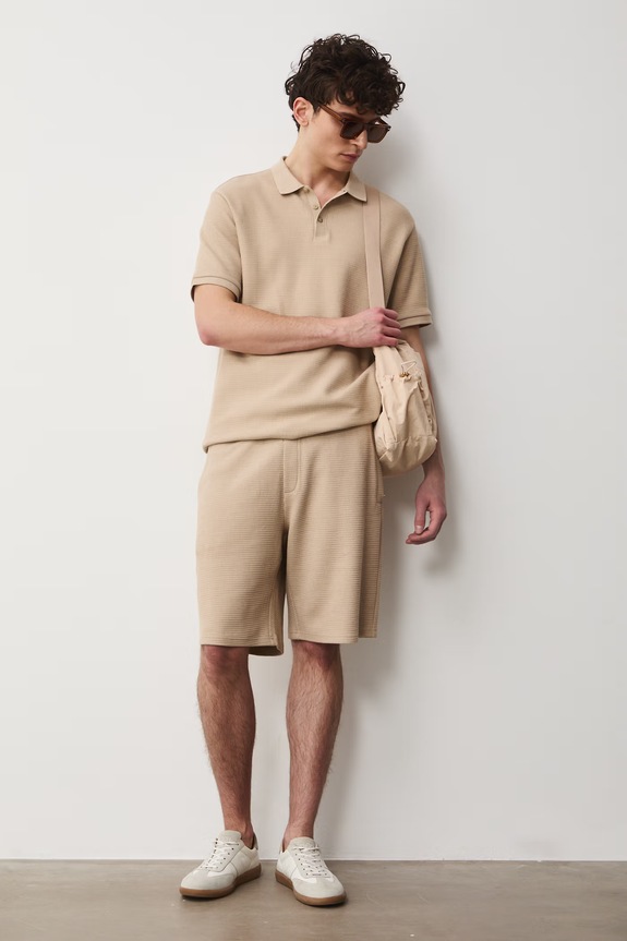 Kratke hlače Medicine Z elastanom bež RW25-SZM121