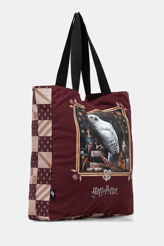 Akcesoria Torba bawełniana z kolekcji Harry Potter RW25-TCDB50 bordowy