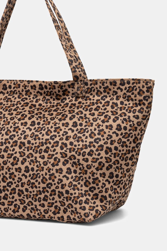 Torebka damska w panterkę beżowy RW25-TOD104