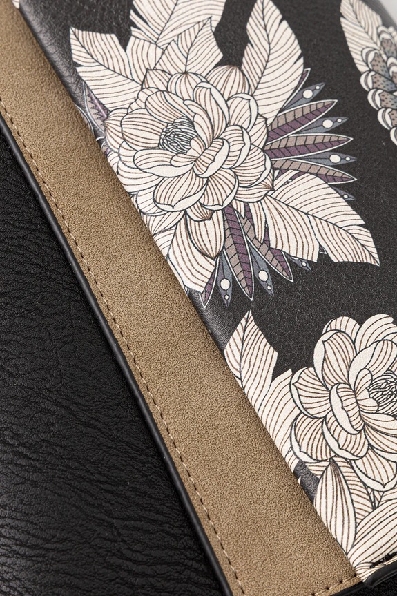 Kabelka dámská z ekologické kůže s potiskem RW25-TOD105 černá