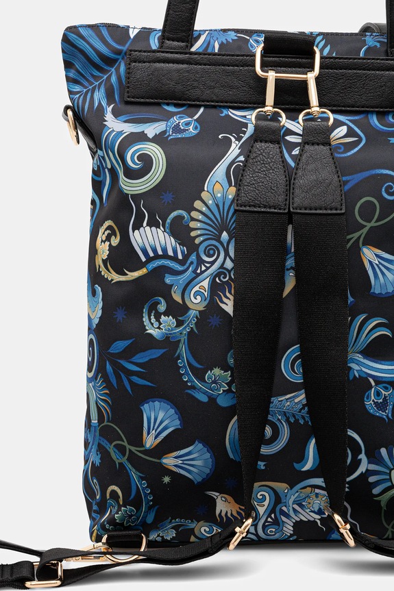 Akcesoria Torebka damska z funkcją plecaka wzorzysta RW25-TOD309 czarny