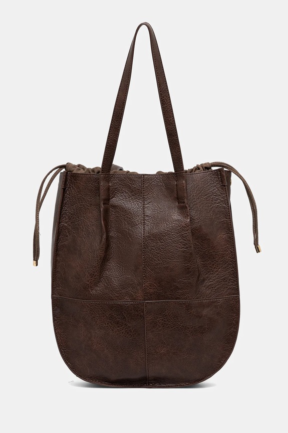 Kabelka dámska z ekologickej kože imitácia kože hnedá RW25-TOD314