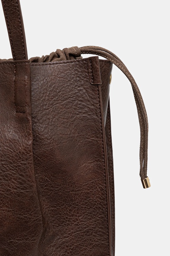 Kabelka dámska z ekologickej kože hnedá RW25-TOD314