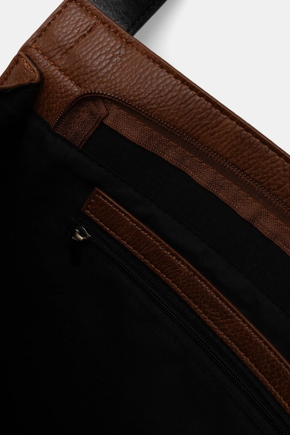 Kabelka dámska z ekologickej kože RW25-TOD408 hnedá