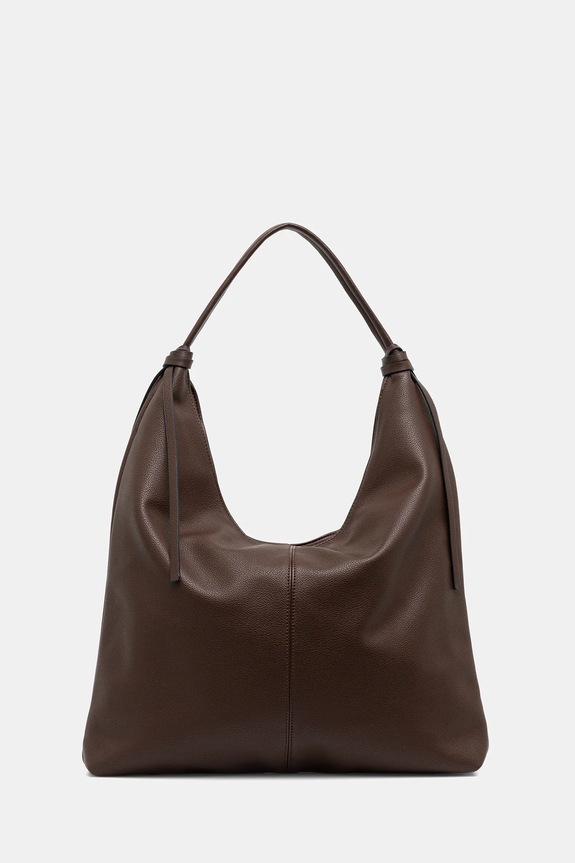 Torebka damska z imitacji skóry mieści A4 brązowy RW25-TOD801