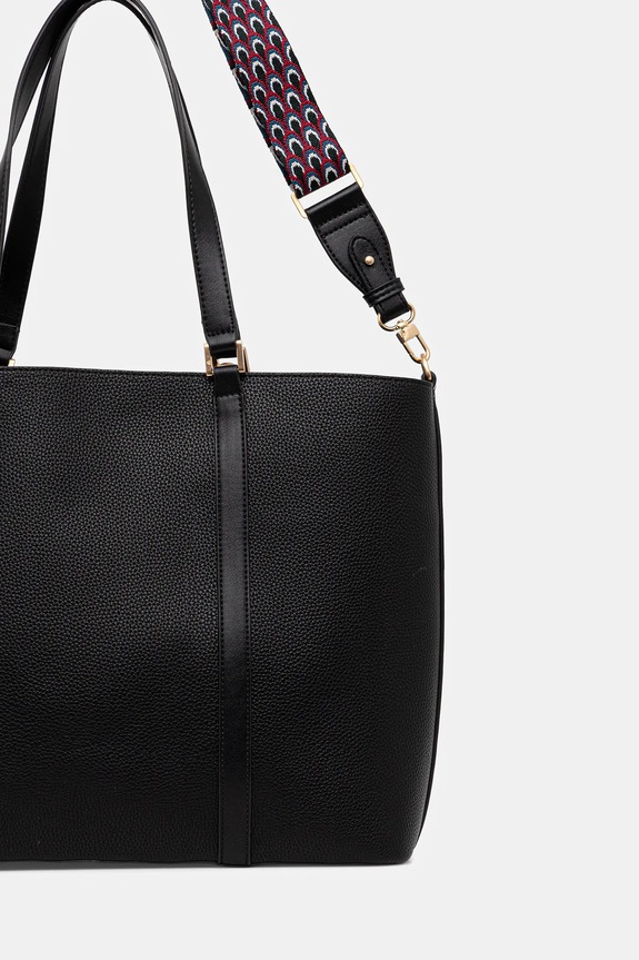 Kabelka z ekologickej kože čierna RW25-TODA13