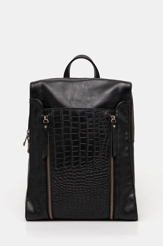 Plecak damski z imitacji skóry RW25-TPD100 czarny RW25