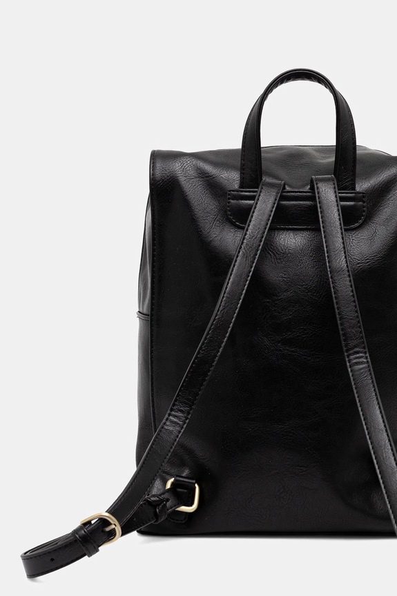 Plecak damski z imitacji skóry czarny RW25-TPD100