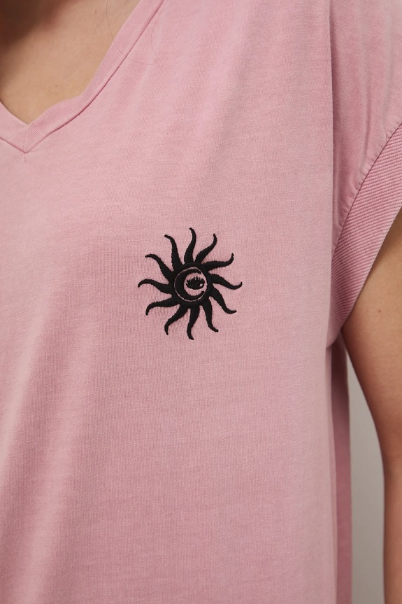 Medicine t-shirt bawełniany RW25-TSD100 różowy