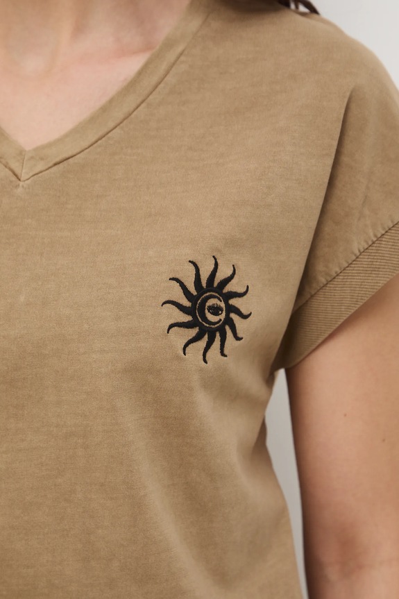 Medicine t-shirt bawełniany RW25-TSD100 beżowy