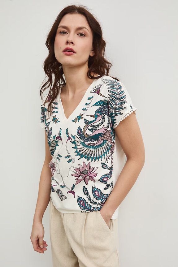 Medicine t-shirt bawełniany RW25-TSD103 beżowy RS26